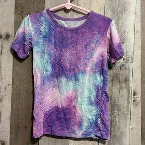 Little Sleepies Purple Watercolor Short Sleeve Pajama Shirt size 4